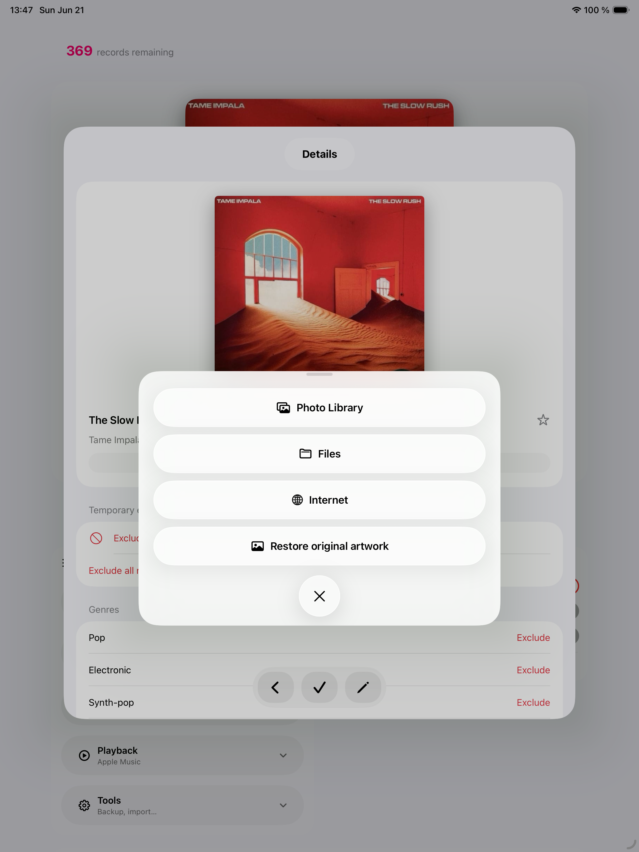 Artwork and visual data - Record Picker