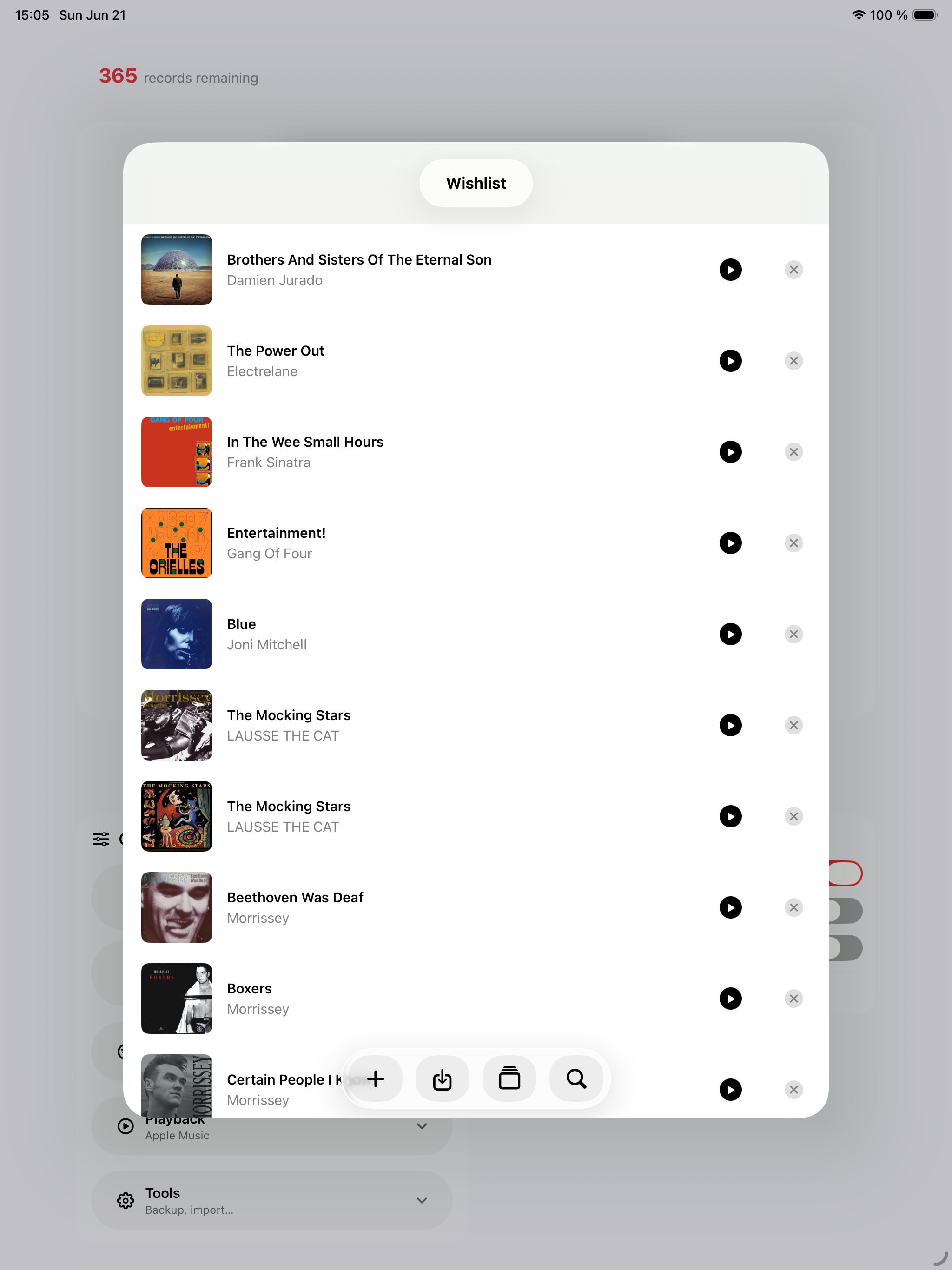 Wishlist - Record Picker