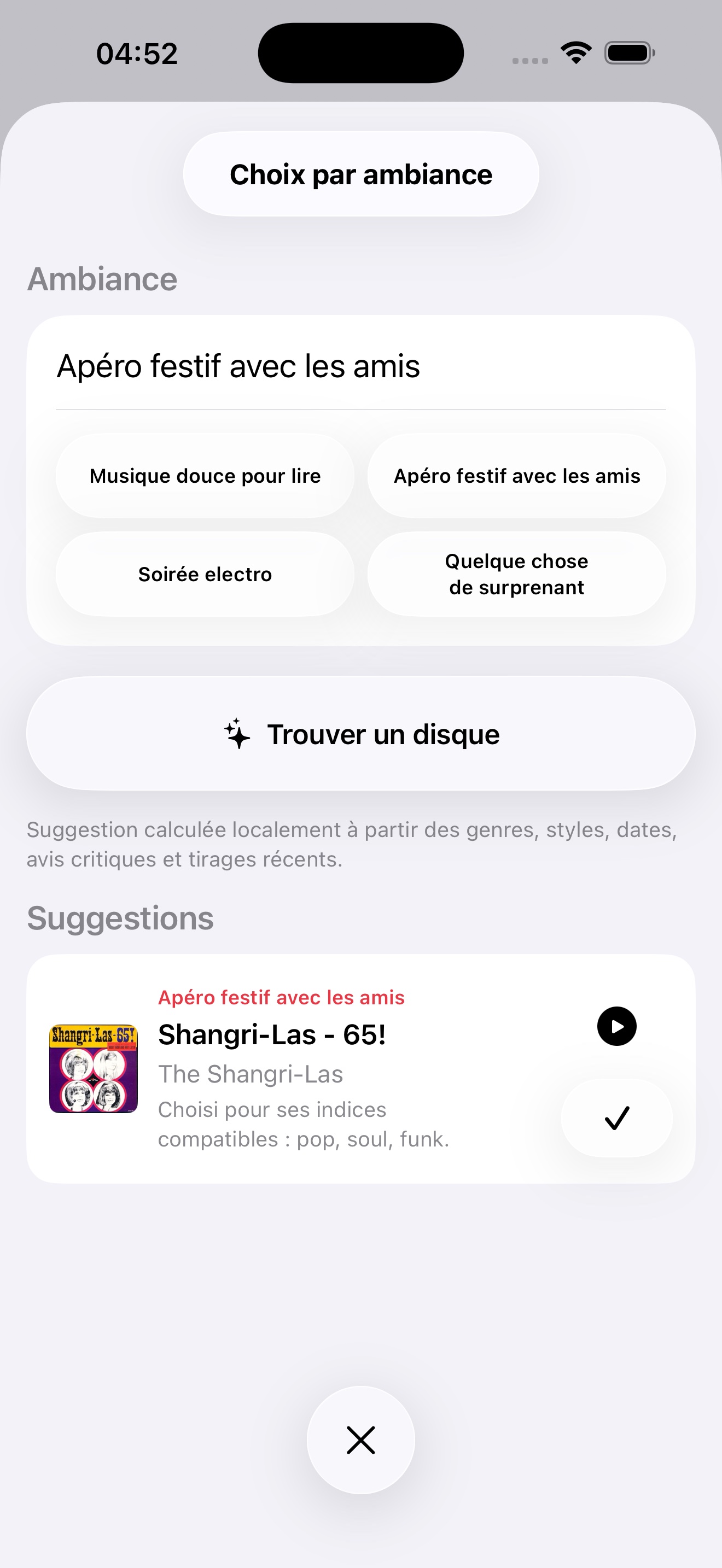 Choix par ambiance