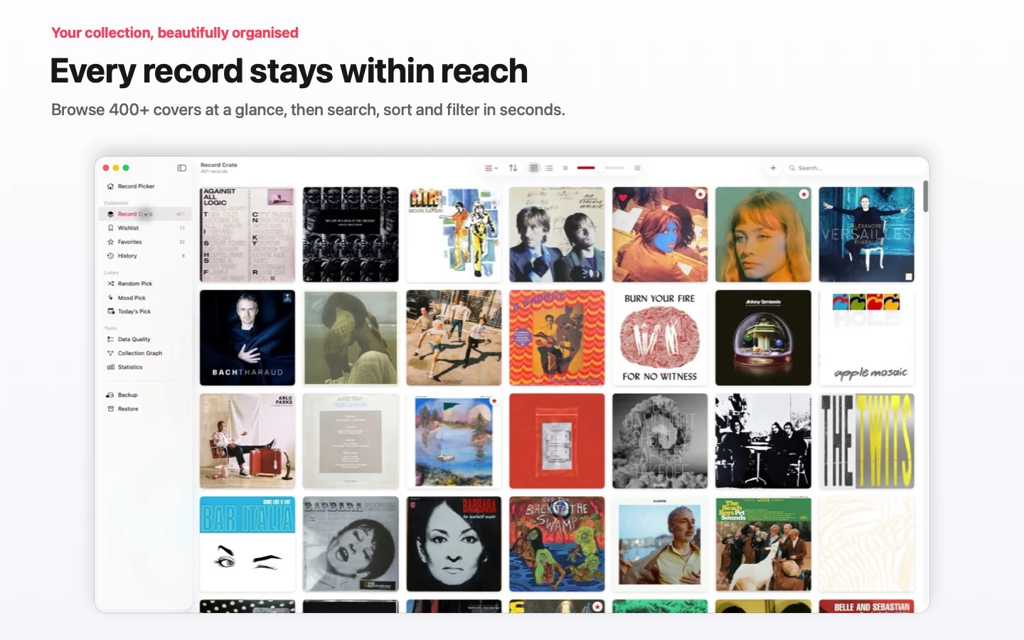 record collection catalogue