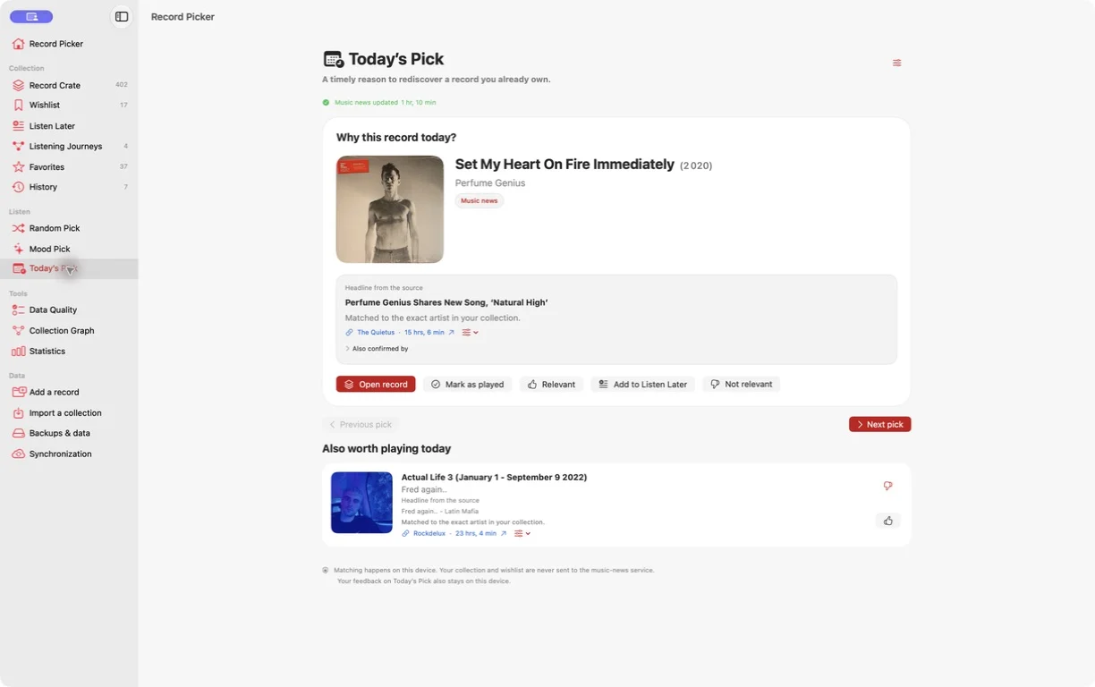 Mac · Record Picker 2.6 · EN