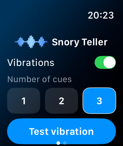 Réglages des vibrations dans l’app Watch